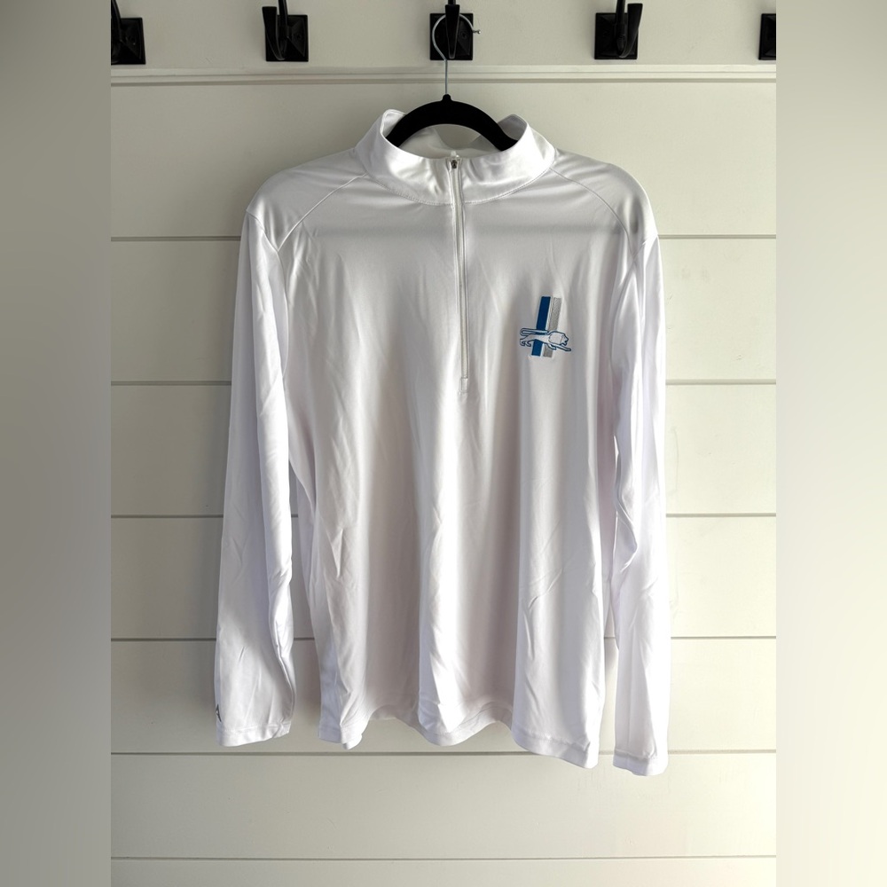 Men’s Antigua White Detroit Lions Performance Quarter-Zip Pullover, Size L